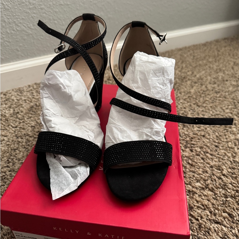 Black Rhinestone Heels - Picture 4 of 6